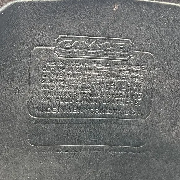 Vintage Coach Skinny Tote 9546 Brown Leather Handbag Purse - Picture 3 of 12